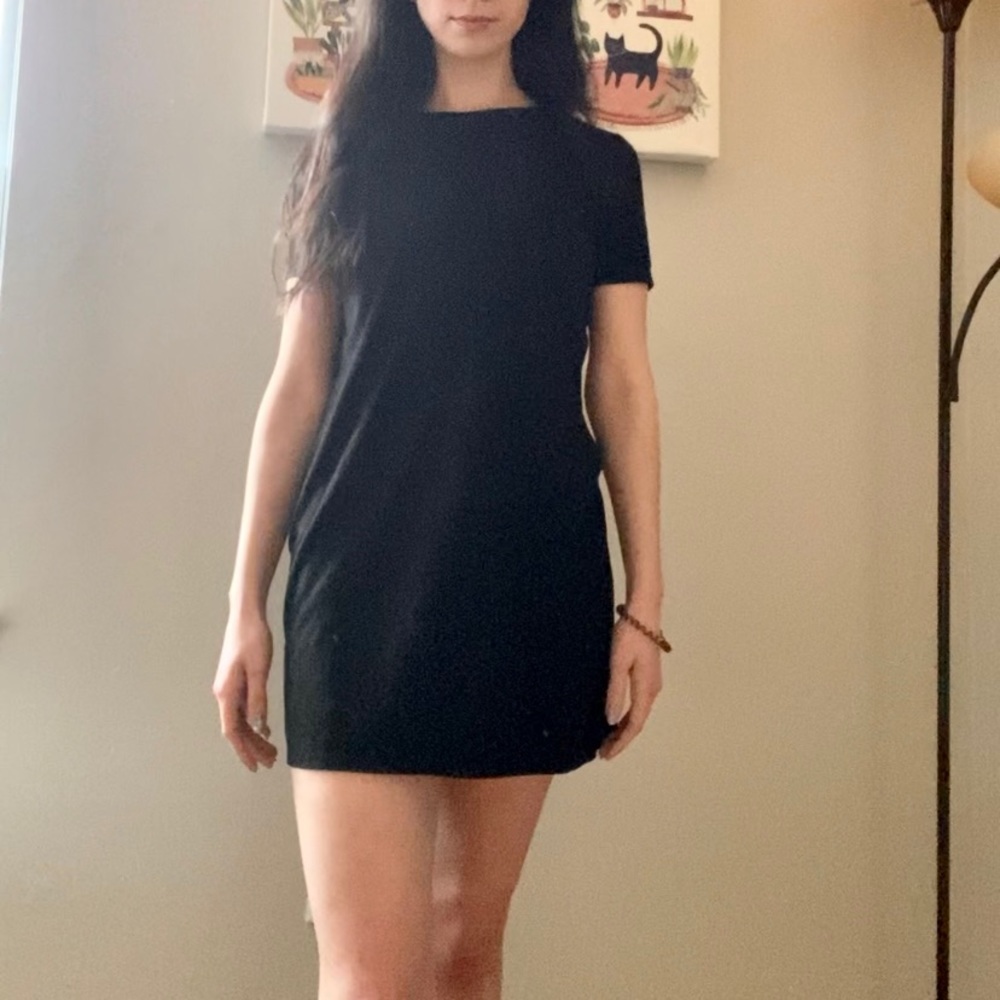 Black mini T Shirt dress